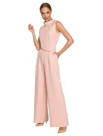 Kombinéza bez rukávů s pudrová model 18004289 - Moe Kombinéza bez rukávů s pudrová model 18004289 - Moe