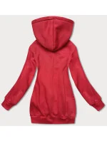 Tmavě červená dámská klokaní mikina model 17789374 - J.STYLE Tmavě červená dámská klokaní mikina model 17789374 - J.STYLE