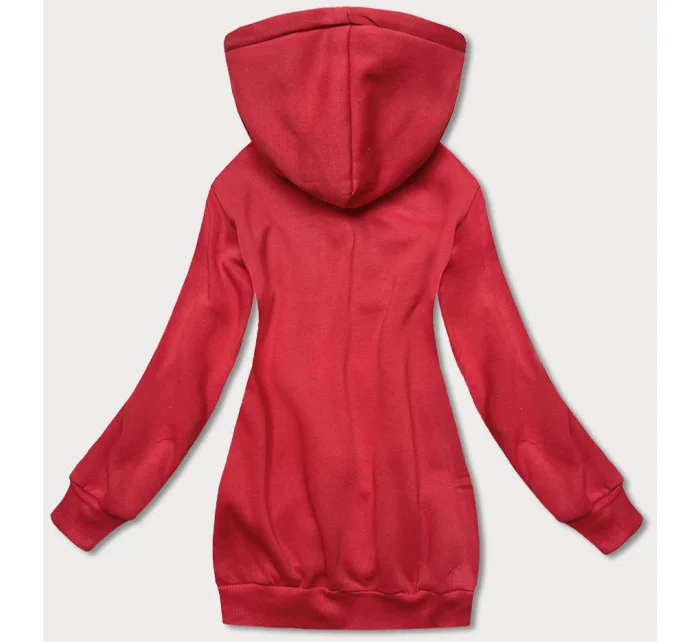 Tmavě červená dámská klokaní mikina model 17789374 - J.STYLE Tmavě červená dámská klokaní mikina model 17789374 - J.STYLE