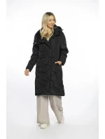 Volná černá dámská bunda s ozdobným prošíváním model 21247253 - Ann Gissy