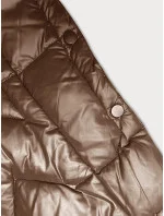 Dámska dlhá prešívaná bunda v ťavej farbe Glakate (LU-2203)