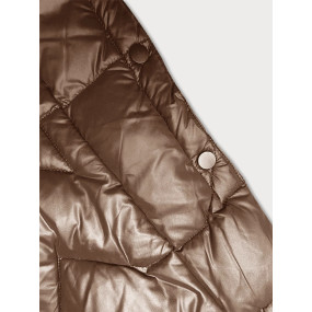 Dámska dlhá prešívaná bunda v ťavej farbe Glakate (LU-2203)
