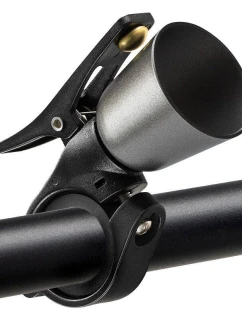 Hliníkový zvonček na bicykel Rockbros strieborný/čierny pre deti