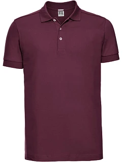 Pánské elastické piqué polo 10. burgundy model 22473901 - Russell Athletic
