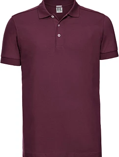 Pánské elastické piqué polo 10. burgundy model 22473901 - Russell Athletic