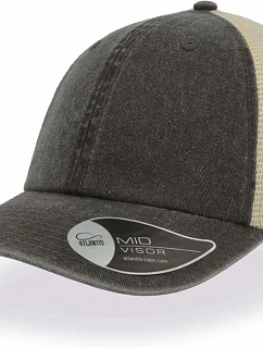Atlantis Headwear Case 6-panelová truckerová čiapka 33.5070 čierna