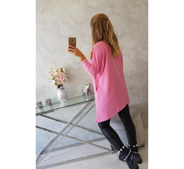Oversize blúzka vo svetlo ružovej farbe