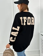 Izolovaná mikina s nápisom California čierny