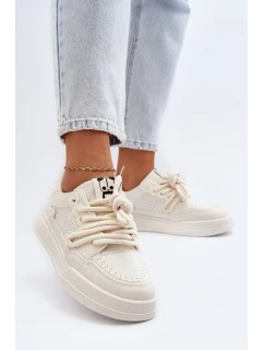 Dámské tenisky z ekokůže béžové model 21648813 - Boto