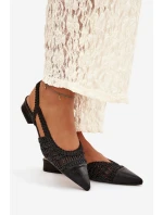 Dámské sandály s pletením na Černé model 21911471 - Boto