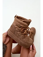 Dámské sněhule na platformě na šněrování Big Star model 22539816 Camel - Big Star Shoes Dámské sněhule na platformě na šněrování Big Star model 22539816 Camel - Big Star Shoes