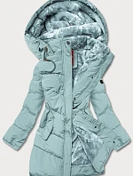 Dámska prešívaná zimná bunda v mätovej farbe (2m-963)