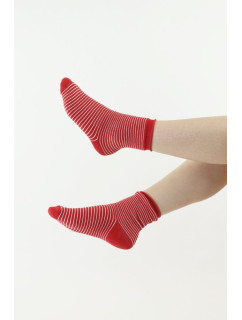 Thermo ponožky model 18330556 červené s bílými pruhy - Moraj