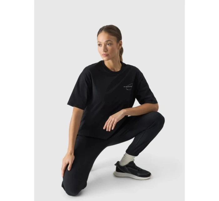 Dámske tričko oversize s potlačou 4F 4FRSS24TTSHF2089-20S