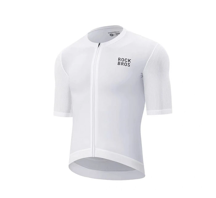 Cyklistický dres model 22114081 krátký rukáv velikost S bílý - Rockbros