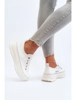 Dámské tenisky na masivní podrážce Big Star model 21653744 Bílé - Big Star Shoes