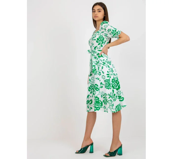LK SK 508944 šaty.45P biela zelená