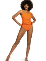 Dámske jednodielne plavky S36W-27 Fashion šport oranžové - Self