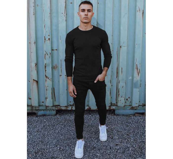 Pánsky klasický čierny sveter FashionStreet WX2226