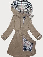 Dámska tenká parka s kapucňou BH Forever light khaki(3) (BH-2403)