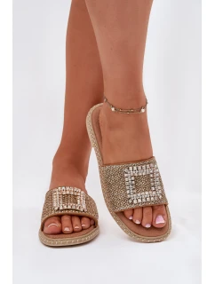 Dámské Sandály S Pletením A Dekorací Béžové model 21698381 - Artiker