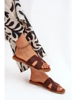 Dámské Plné Sandály S Tmavě Hnědé model 21704396 - Boto Dámské Plné Sandály S Tmavě Hnědé model 21704396 - Boto