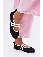 Sportovní baleríny s elastickými pásky Černé Donatella Sportovní baleríny s elastickými pásky Černé Donatella