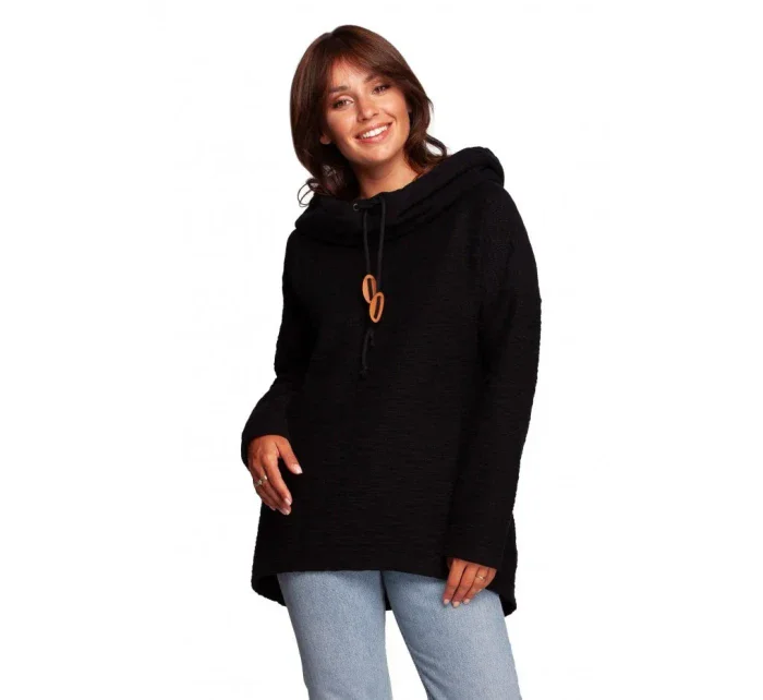 Dámsky sveter s kapucňou B249 - BE