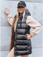 Dámská dlouhá prošívaná zimní vesta černá Dstreet model 21970825 - FashionStreet