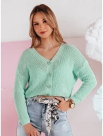 Dámský žebrovaný svetr oversize mint Dstreet model 21986101 - FashionStreet