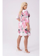 Ecru Pink Dámske letné kvetinové šaty (8276)