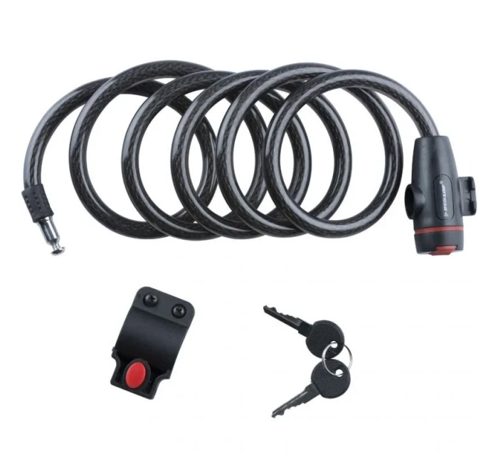 Zámok na bicykel so špirálovým lankom Dunlop 12 mm ST 56376 Zámok na bicykel so špirálovým lankom Dunlop 12 mm ST 56376