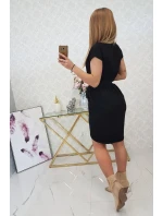 Šaty s obálkou dole černé