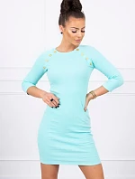 Šaty s ozdobnými gombíkmi mint