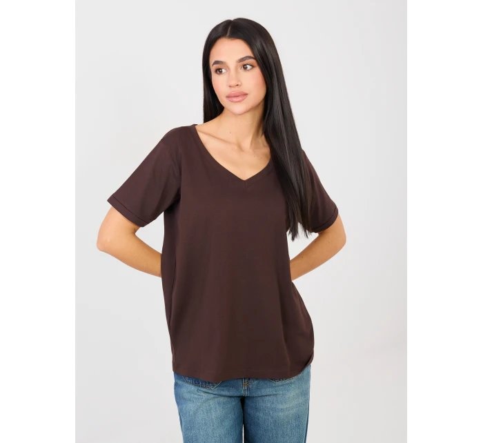 Tričko RV TS A1094.45 tmavohnedé