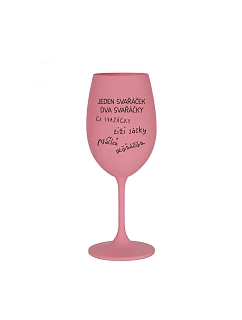 SVAŘÁČEK - ružový pohár na víno 350 ml