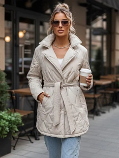 Dámska prechodná bunda TY5587 krémová - FashionStreet