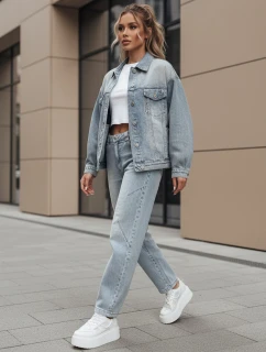 Dámske džínsové nohavice so širokými nohavicami WIDENO modré FashionStreet UY2492