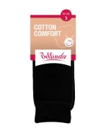 Dámské bavlněné ponožky s model 18863081 lemem COTTON COMFORT SOCKS  šedý melír - Bellinda