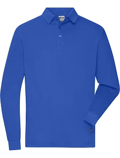 JN Pánské pracovní piqué polo s dlouhým rukávem 02. royal model 22533511 - Daiber