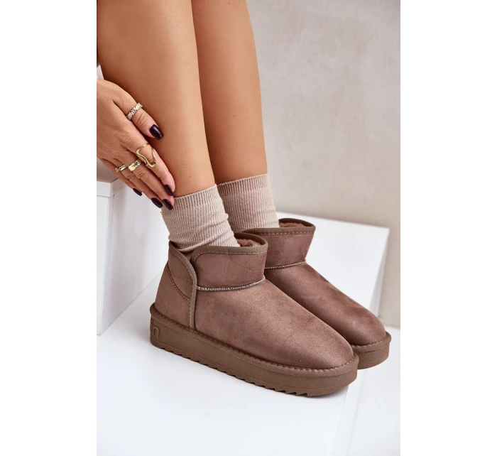 Dámské Sněhule Na Platformě model 21677079 Taupe - D.Franklin