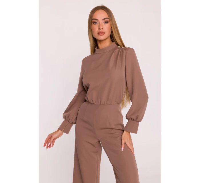 M879 Kombinéza so stojacím golierom - mocca