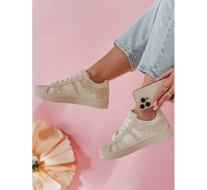 Dámské tenisky na platformě beige Dstreet model 21986989 - FashionStreet