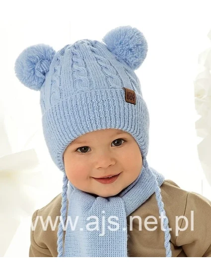 AJS 48-313 Chlapčenský set čiapka+šatka