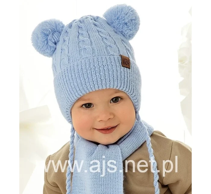 AJS 48-313 Chlapčenský set čiapka+šatka