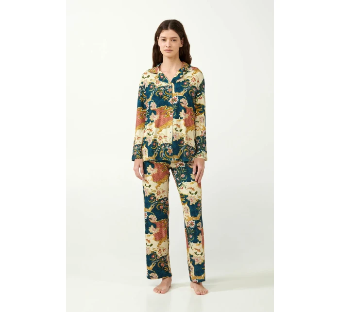 Květinové pyžamo s knoflíky model 20515337 - Vamp