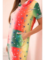 Dámske šaty bez ramienok s ozdobnými sponami béžovej farby