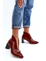 Kožené Boty Na  Hnědé model 21636031 - Maciejka