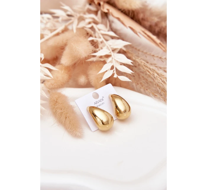 Ženské náušnice z chirurgické oceli Velké model 21772665 zlaté - Boto