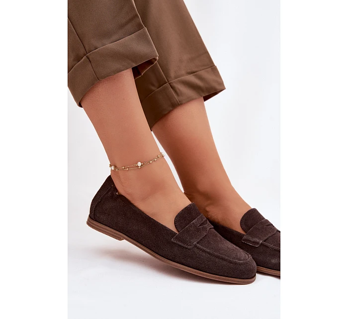 Mokasiny z Přírodního Semiše Vinceza 18122 Čokoládové Mokasiny z Přírodního Semiše Vinceza 18122 Čokoládové